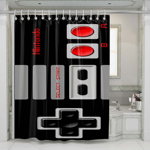 classic retro nintendo game controller shower curtains