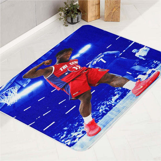 big three basketball player team nba bath rugs