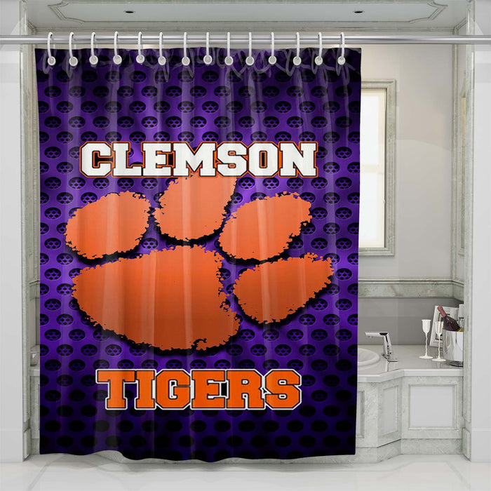 clemson tigers 2 shower curtains