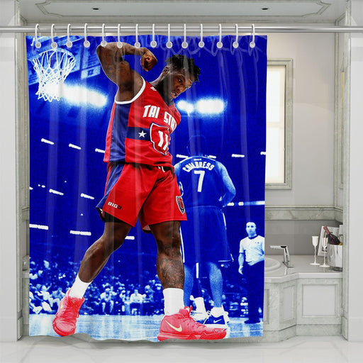 big three basketball player team nba shower curtains