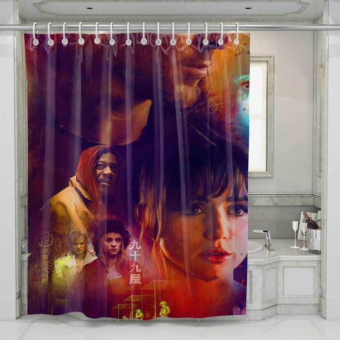 blade runner painting shower curtains