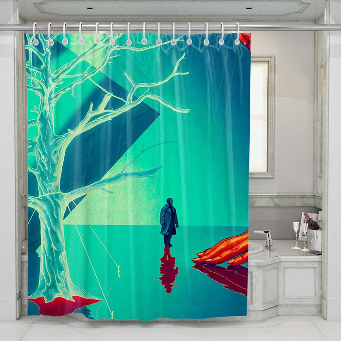 blade runner place 2049 shower curtains