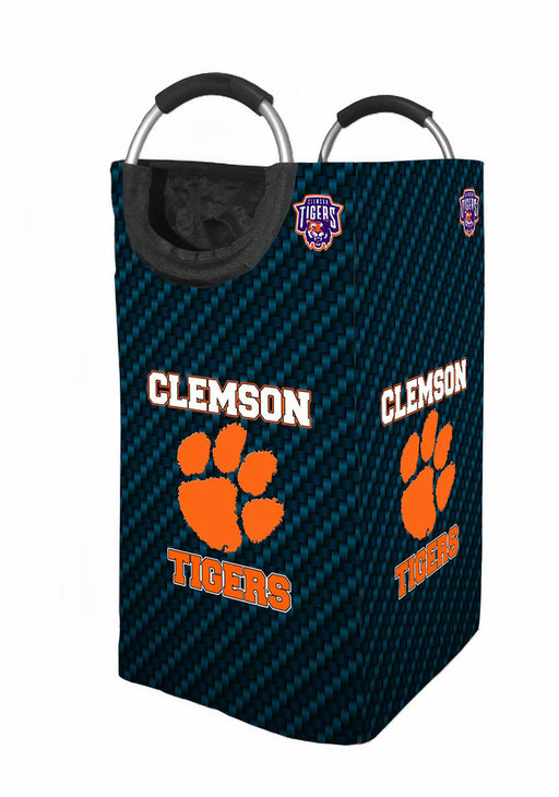 clemson tigers blue carbon Laundry Hamper | Laundry Basket