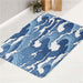 blue wave ocean vintage bath rugs