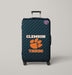 clemson tigers blue carbon Luggage Cover | suitcase