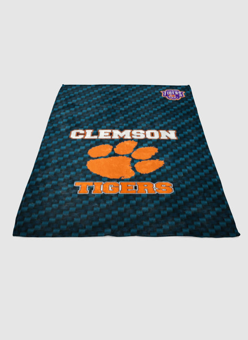 Clemson Tigers Blue Carbon soft fleece blanket