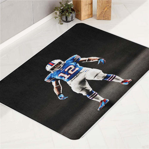bills player football nfl bath rugs