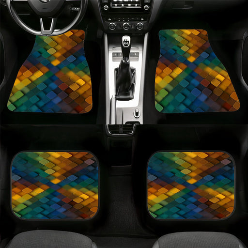 blurry color scheme pattern Car floor mats Universal fit