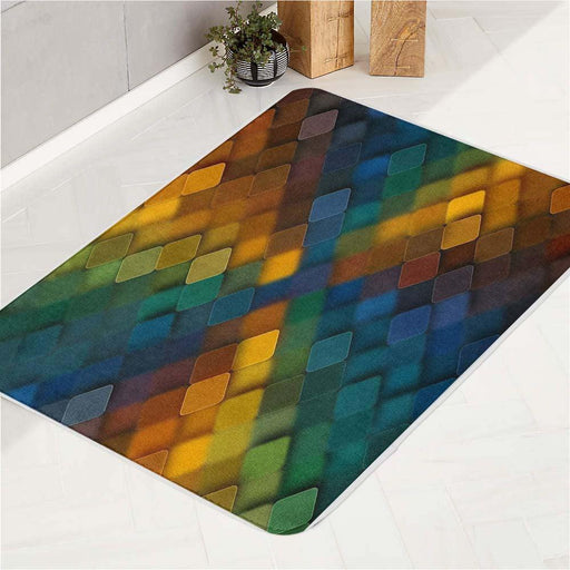 blurry color scheme pattern bath rugs