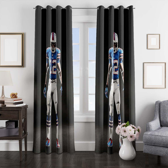 bills player football nfl window Curtain