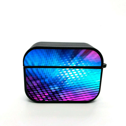 blurry neon dots light airpods case