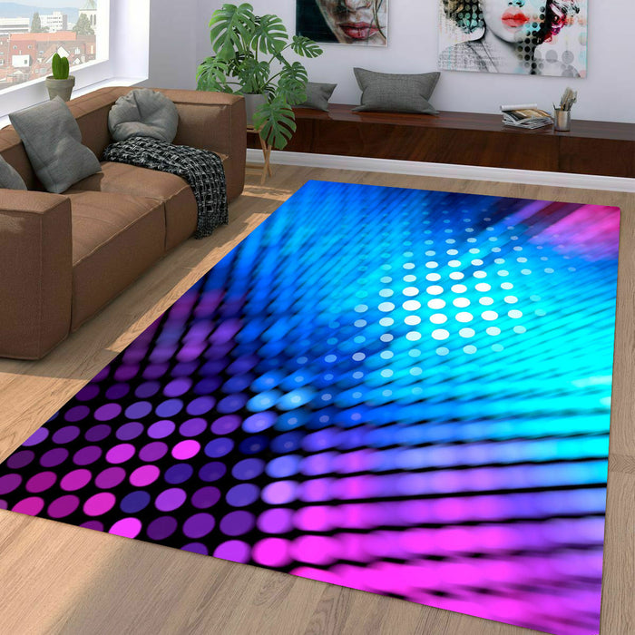 blurry neon dots light Living room carpet rugs