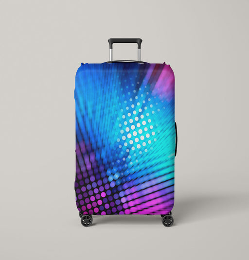 blurry neon dots light Luggage Cover | suitcase