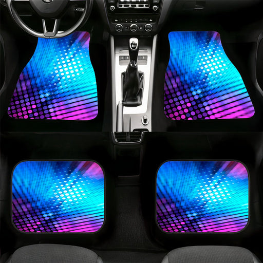 blurry neon dots light Car floor mats Universal fit