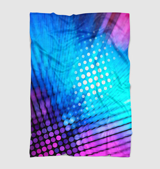 blurry neon dots light Ultra soft fleece blanket