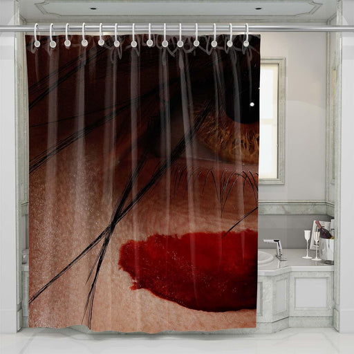 blood alita shower curtains