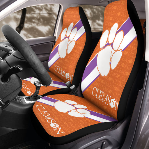 Clemson Tigers logo repeat Car Seat Covers