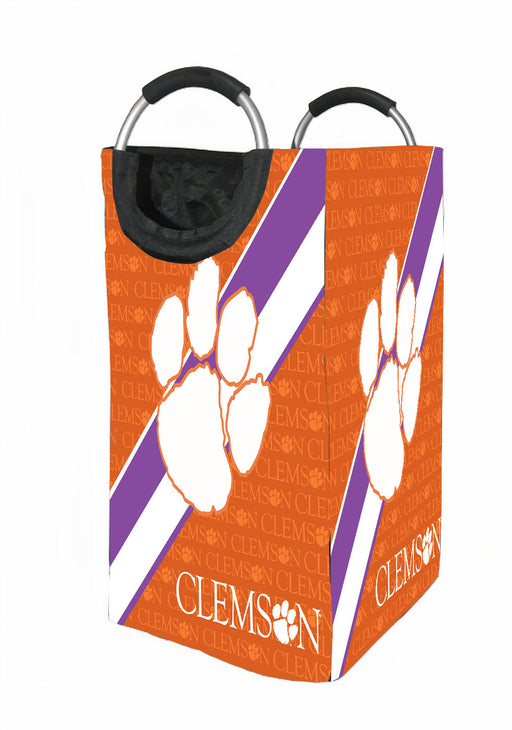 clemson tigers logo repeat Laundry Hamper | Laundry Basket