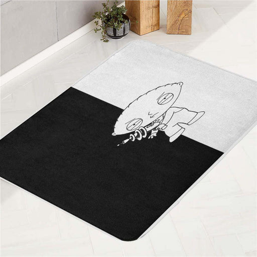 black and white family guy baby bath rugs