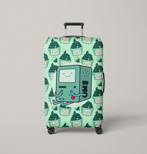 bmo as robot and cake adventure time Luggage Cover | suitcase