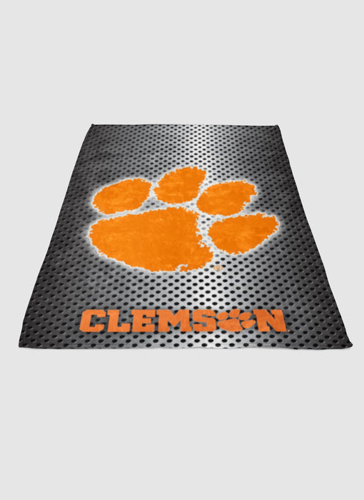 CLEMSON TIGERS METAL soft fleece blanket