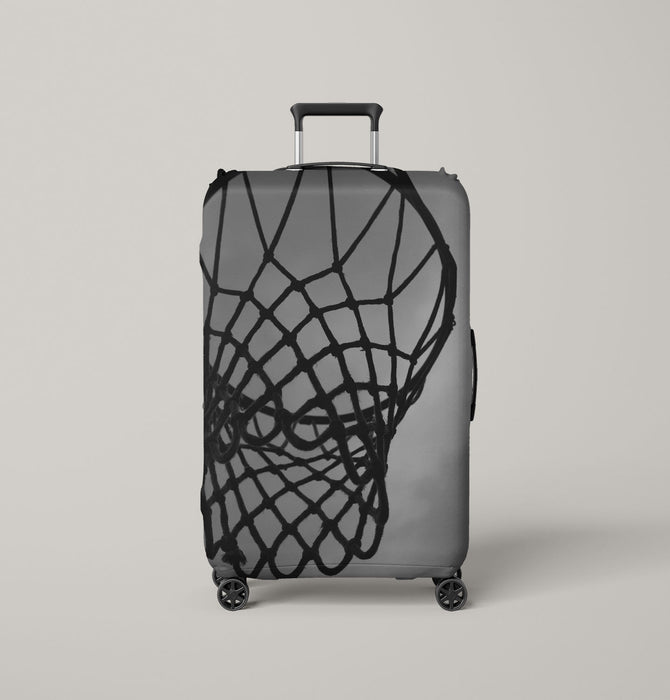 black and white ring basketball aesthetic Luggage Covers | Suitcase