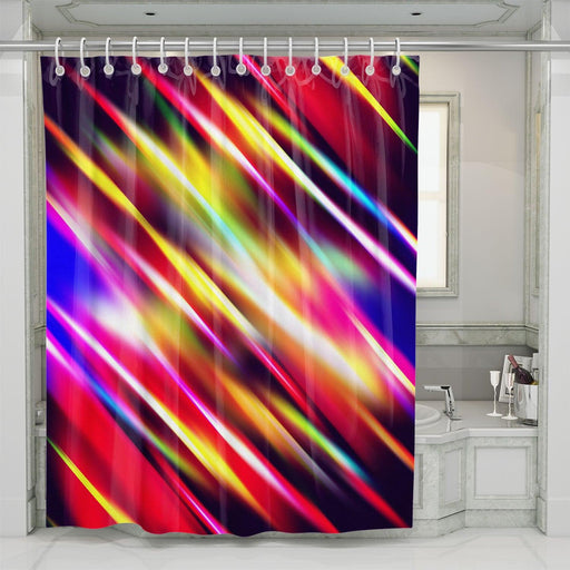 bokeh of colorful lights shower curtains