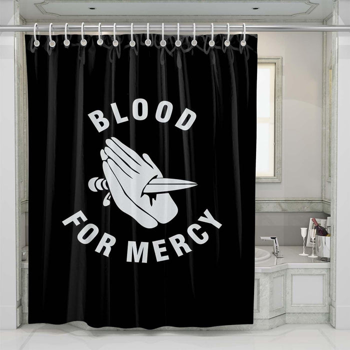 blood for mercy shower curtains