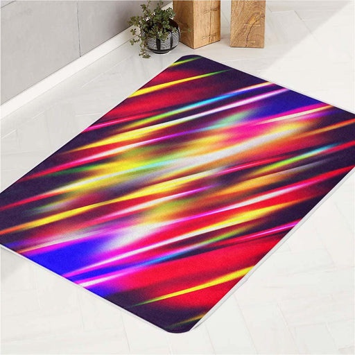 bokeh of colorful lights bath rugs