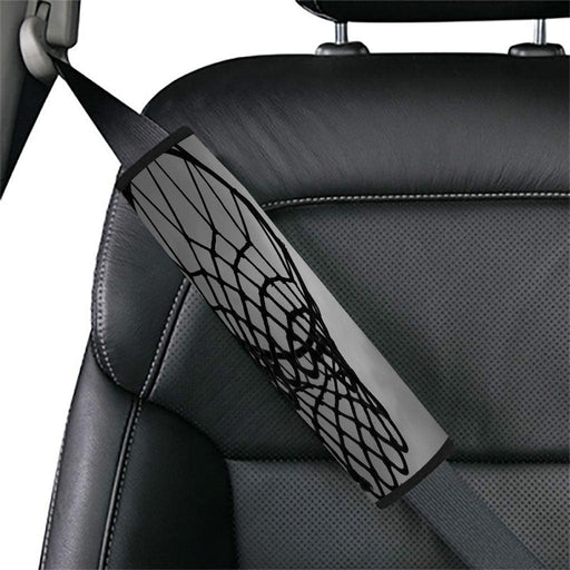 black and white ring basketball aesthetic Car seat belt cover - Grovycase
