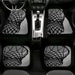 black and white ring basketball aesthetic Car floor mats Universal fit