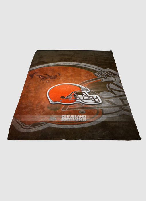 CLEVELAND BROWNS NFL LOGO 2 soft fleece blanket