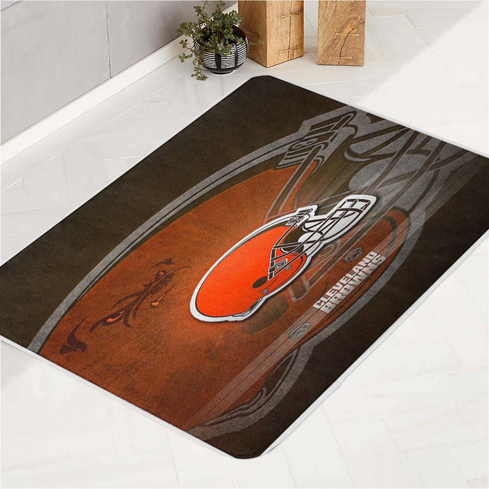 CLEVELAND BROWNS NFL LOGO 2 bath rugs