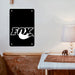 black fox racing outline Poster Metal print wall art