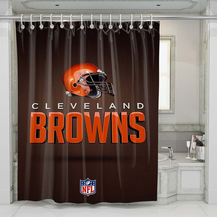 cleveland browns nfl logo 3 shower curtains