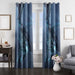 blue ice dragon window curtains