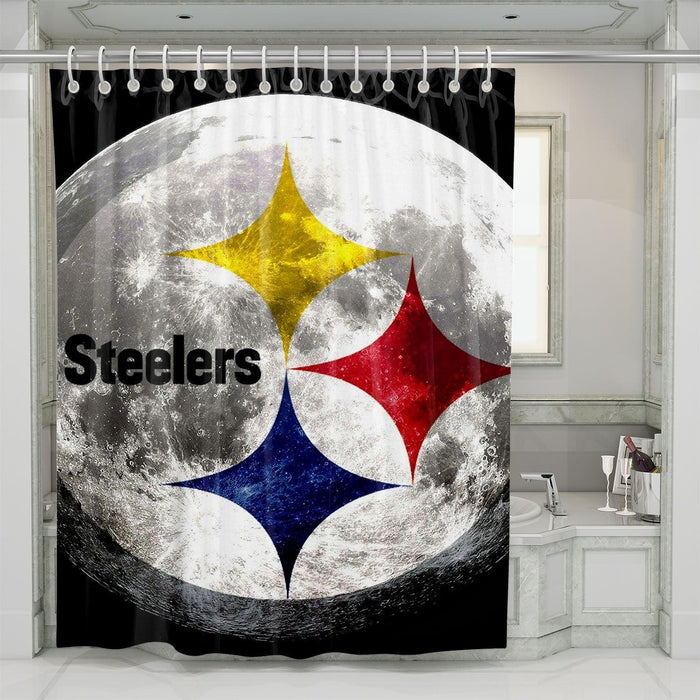 black moon steelers universe shower curtains