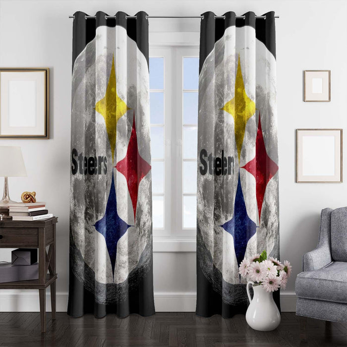 black moon steelers universe window Curtain