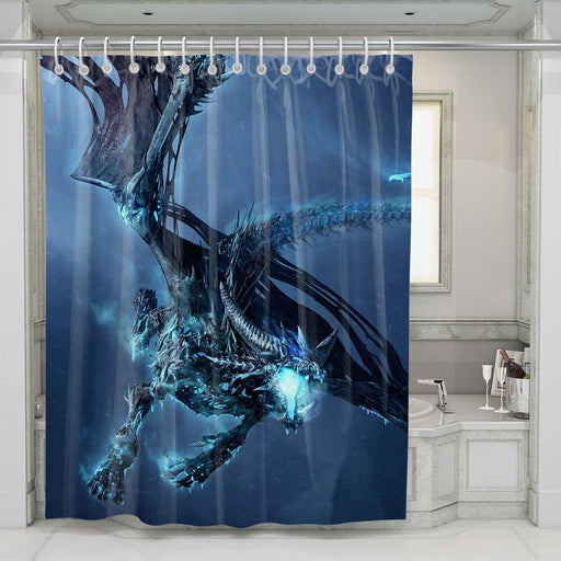 blue ice dragon shower curtains