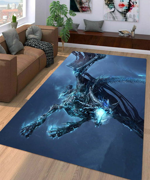 blue ice dragon Living room carpet rugs