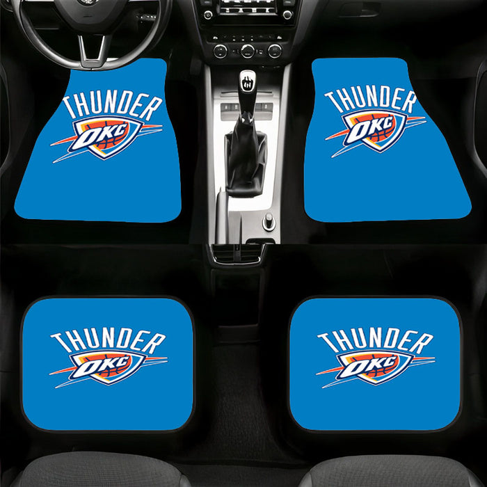 blue sky thunder okc logo Car floor mats Universal fit