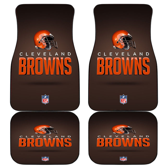 cleveland browns nfl logo 3 Car floor mats Universal fit