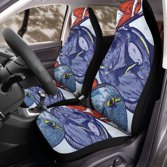 bold art style fish illustration Car Seat Covers