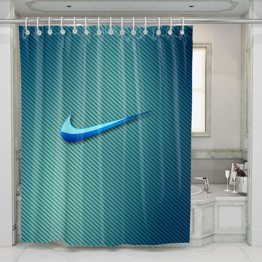 blue nike shower curtains