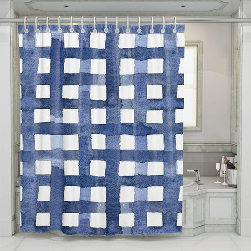 bold square watercolor painting shower curtains