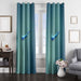 blue nike window curtains
