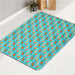 box in shape pattern isometric bath rugs