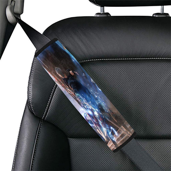 blue pegassus Car seat belt cover