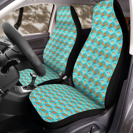 box in shape pattern isometric Car Seat Covers