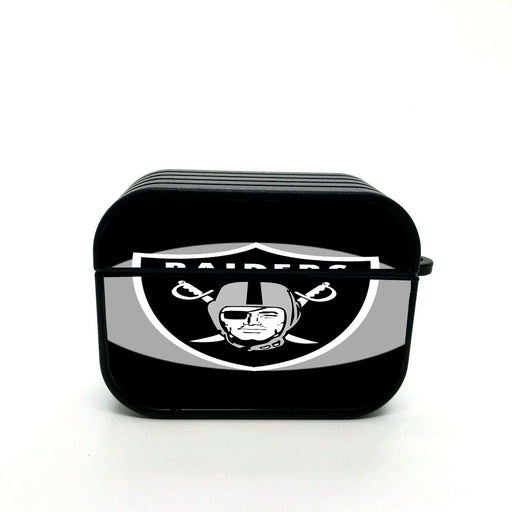 black shield of oakland raiders logo airpod case